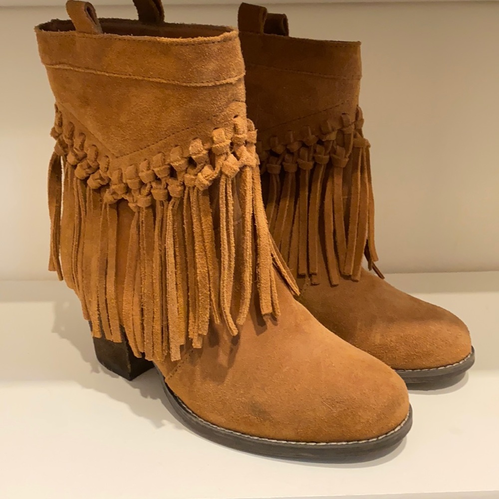 Sbicca fringe bootie